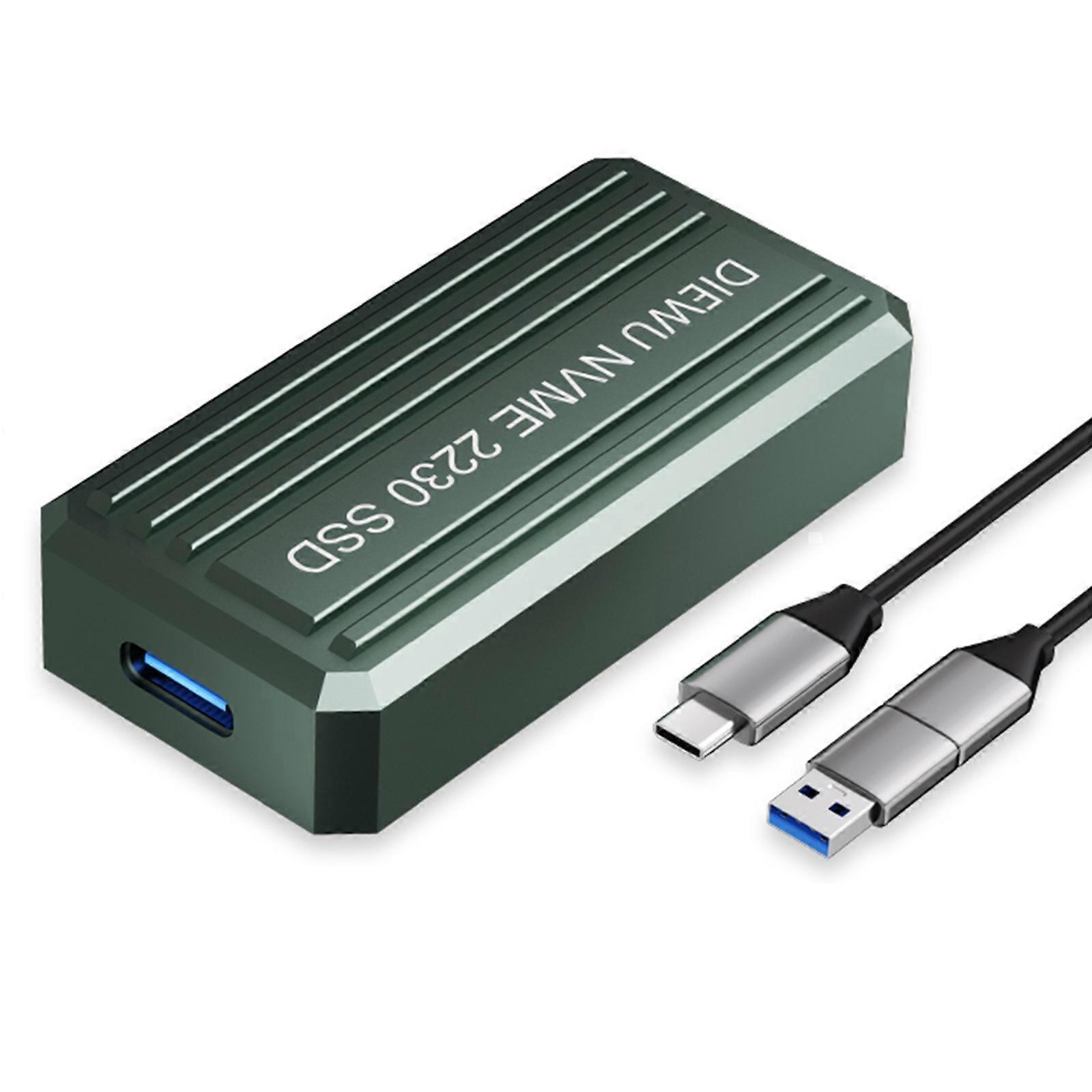 Portable 2230 M.2 Disk Enclosure NVMe Protocol USB3 1 Port Aluminum Shell Enhances Heat Dissipation Secure Installation Multicolor