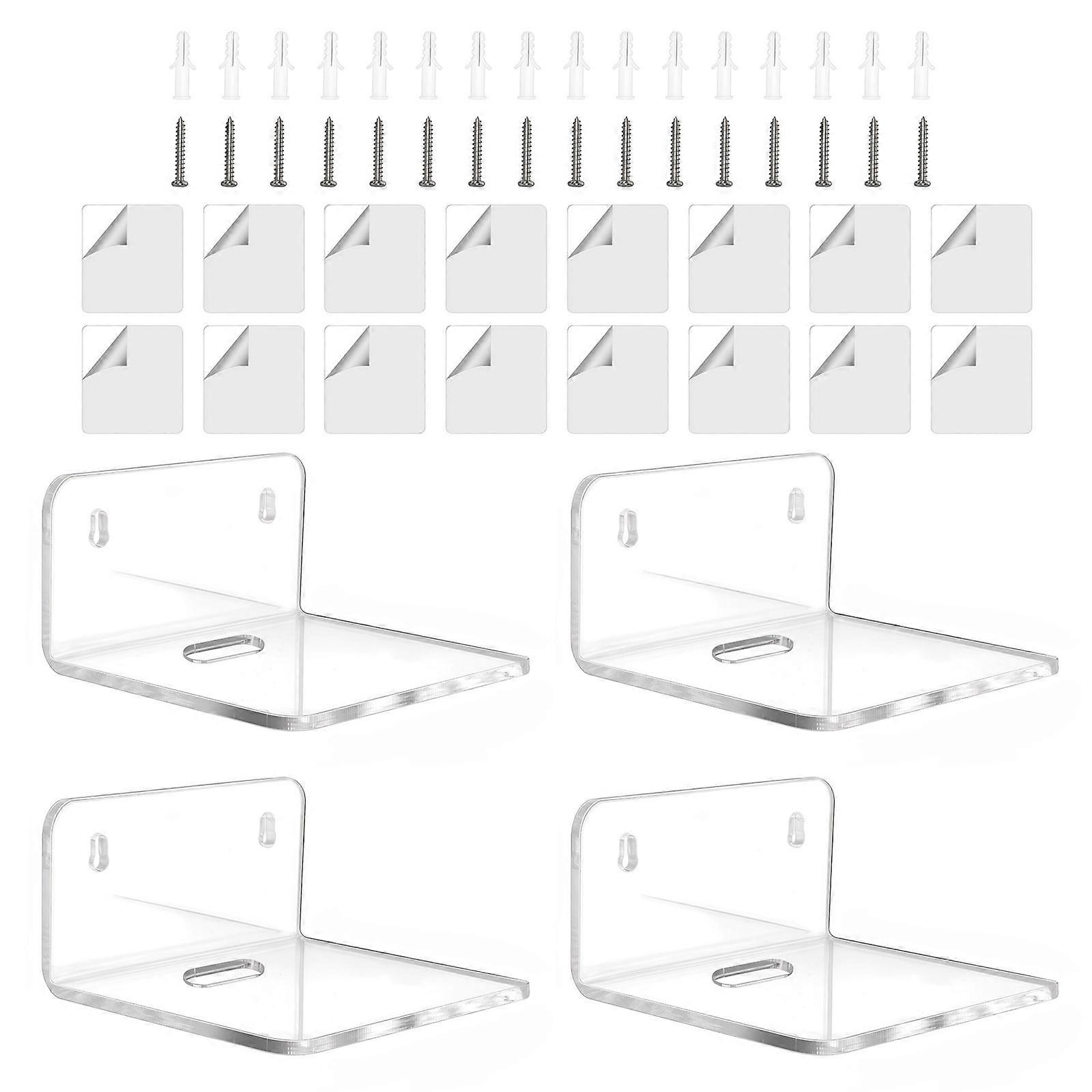 4PCS Modern Window Mounted Plant Shelves With Space For Security Cameras Speakers Decorative Display Multicolor