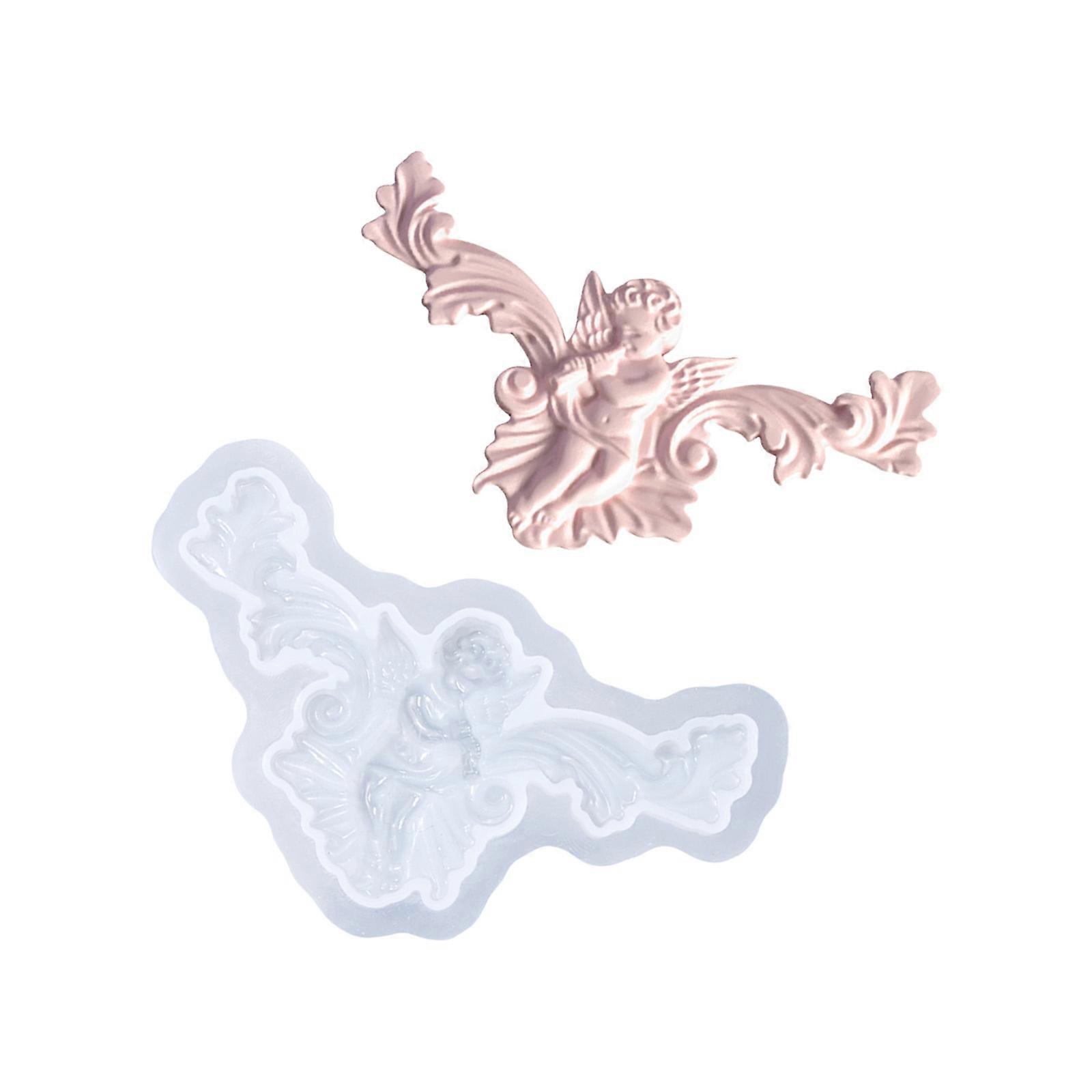 Modern Angel Relief Design Silicone Candle Moulds Silicone Texture Suitable for Crafts and Home Decors 5 Unique Patterns Multicolor