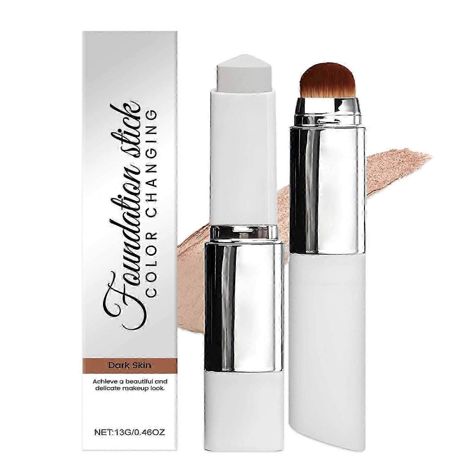 Color Changing Foundation Stick Ultra-Hydrating, Medium to Full Coverage, Lightweight Dewy Finish for Daily Makeup & On-the-Go Travel