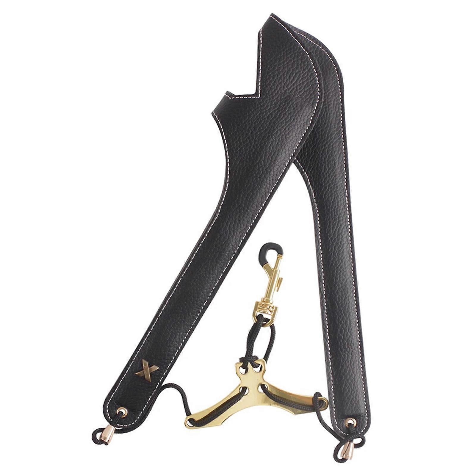 Stylish Saxophone Neck Strap Professional Comfortable Leather Saxophone Strap for Various Playing Positions Multicolor