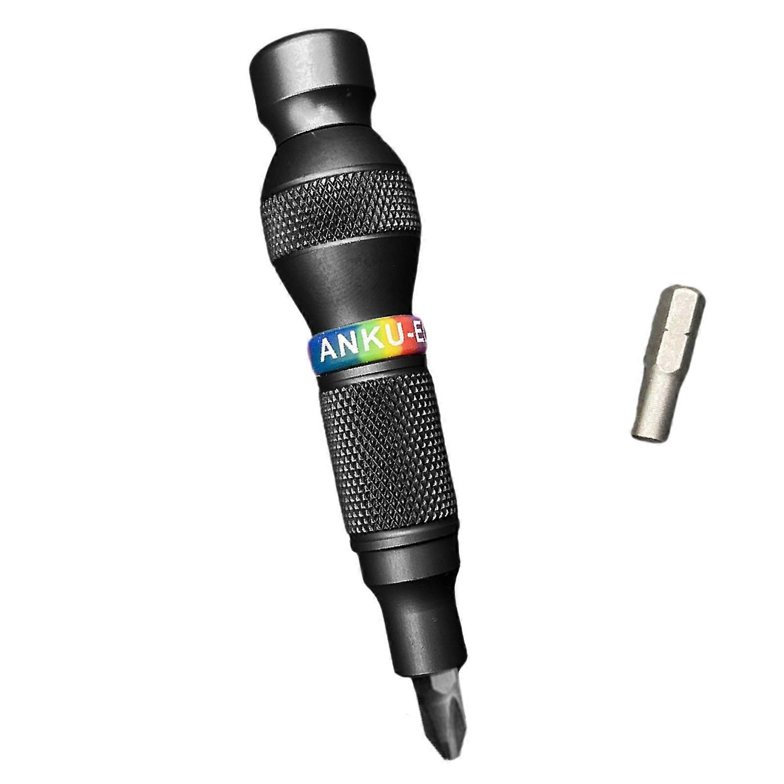Lightweight Aluminum Screwdriver Handle With Auto Locking Mechanism And Carbon Steel Bits Suitable For Secure Fastening Multicolor