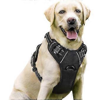 Dog Harness, No-Pull Pet Harness with 2 Leash Clips, Adjustable Soft Padded Dog Vest,Control Handle for Large Dogs