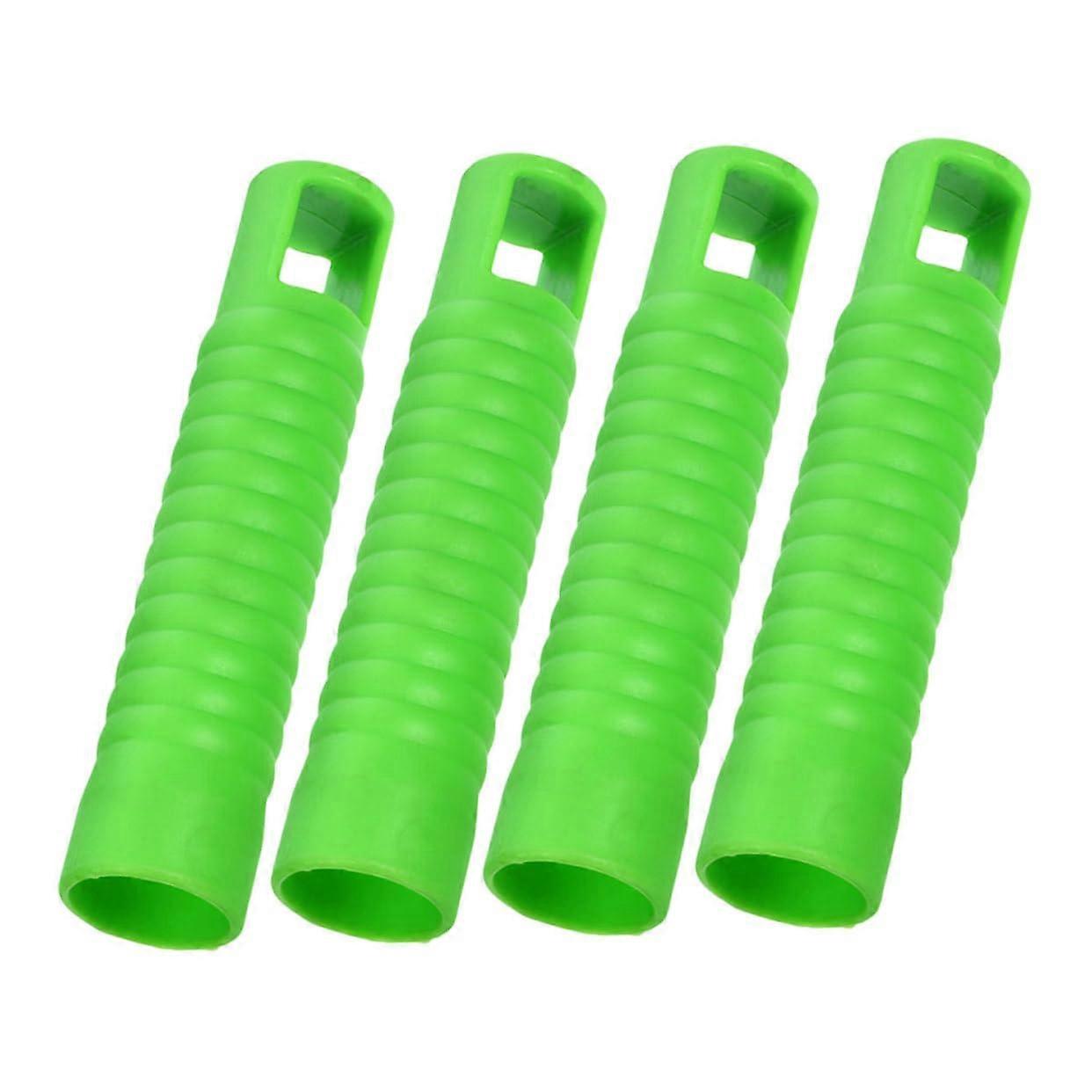 Mop Handle End Cap Set of 4 Durable Plastic Sleeves for Broomstick and Dustpan Rods Green