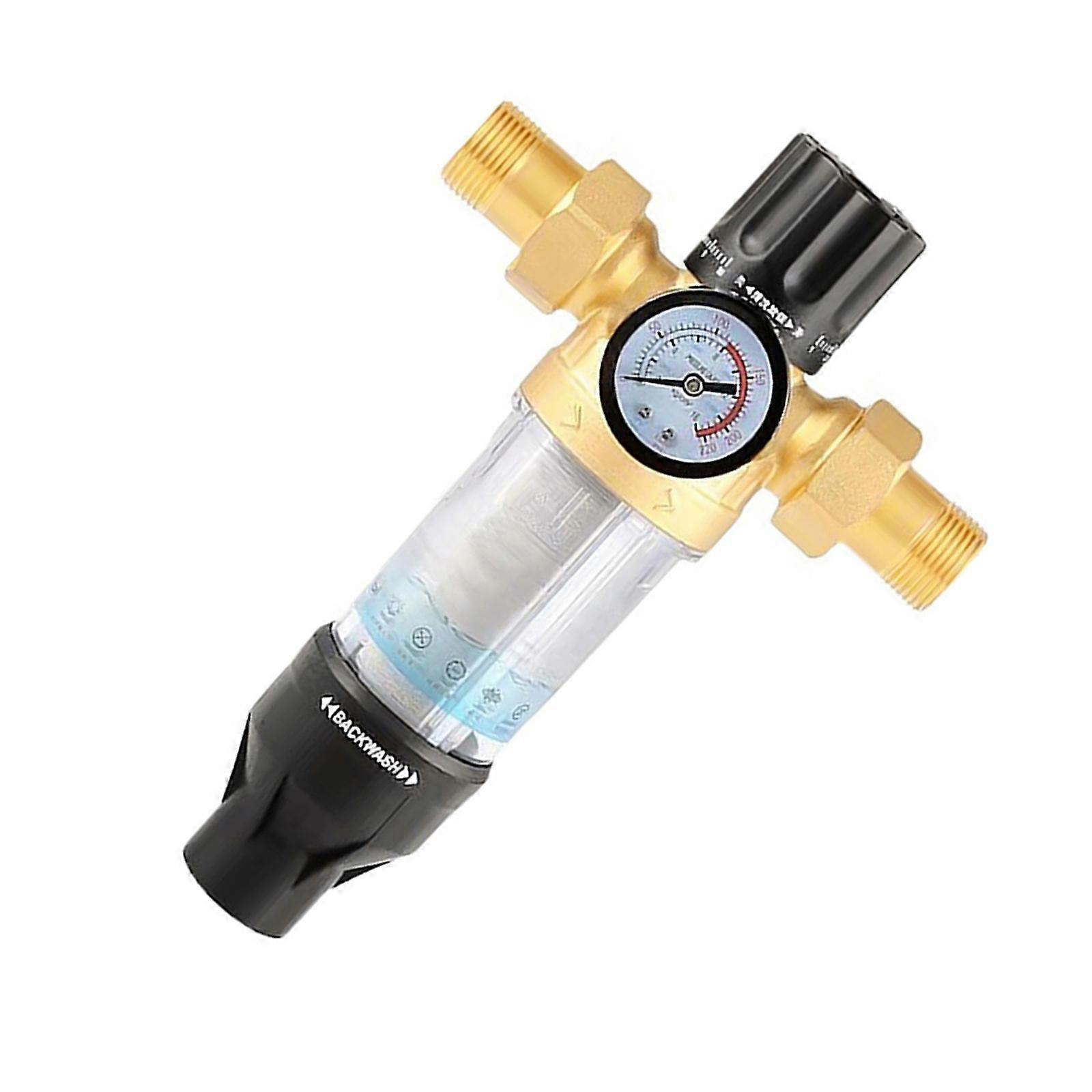 40 Micron Spin Down Sediment Filter Reusable Whole House Sediment Water Filter Pre-Filtration System for City Well Water Multicolor