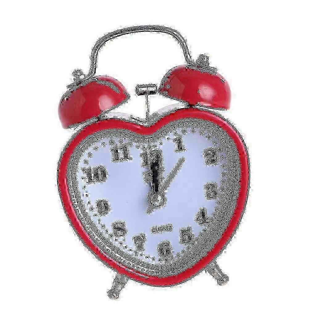 Battery-Powered Heart-Shaped Night Light with Alarm Clock Function