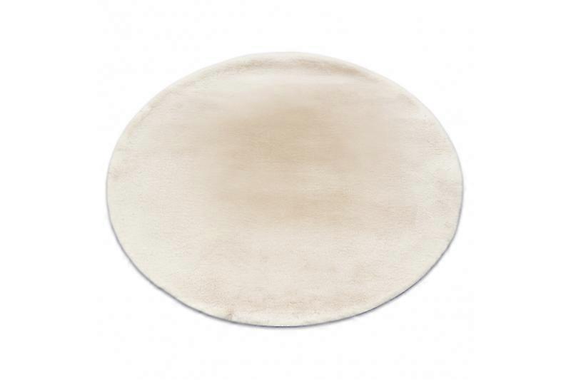 Carpet BUNNY circle ivory IMITATION OF RABBIT FUR