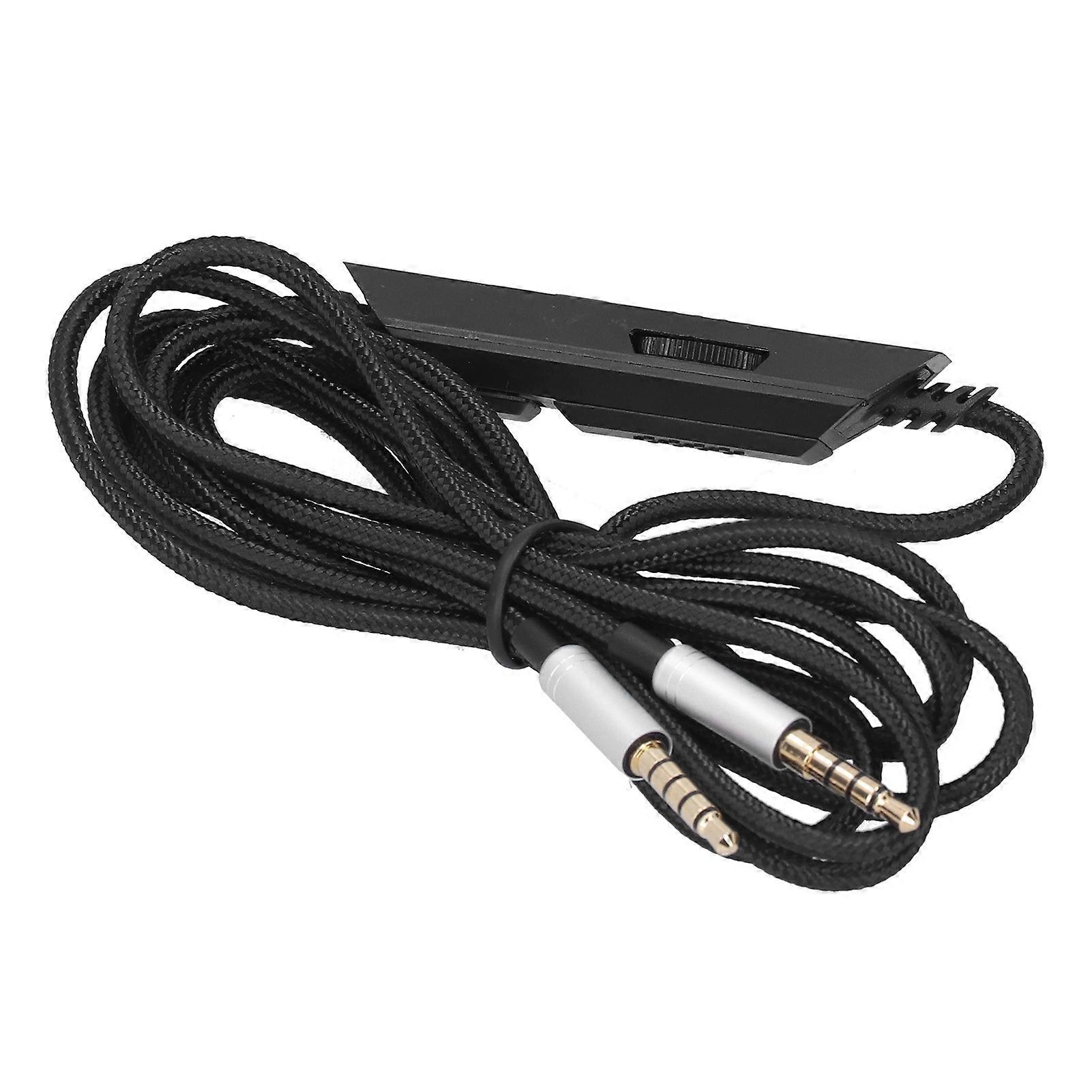 Braid Wire Game Headphone Audio Cable Volume Microphone Control for Logitech Astro A10 A40