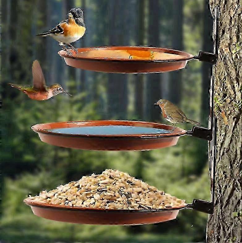 e Bird Trays Tree Mounted for Bird Feeder, Tree Mounted Bird Bath Bowl