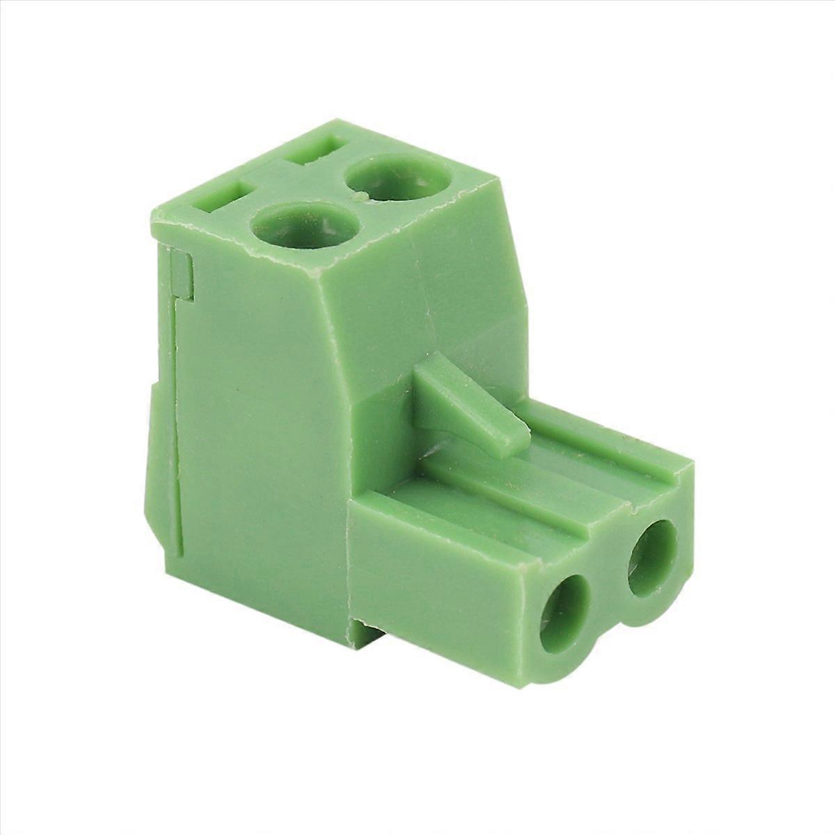 50 Pcs 5.08mm Pitch 2Pin Plug-in Screw PCB Terminal Block Connector Right Angle