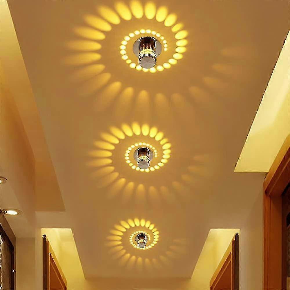 Recessed LED downlight for ceiling - 3W modern design, warm white 3000K