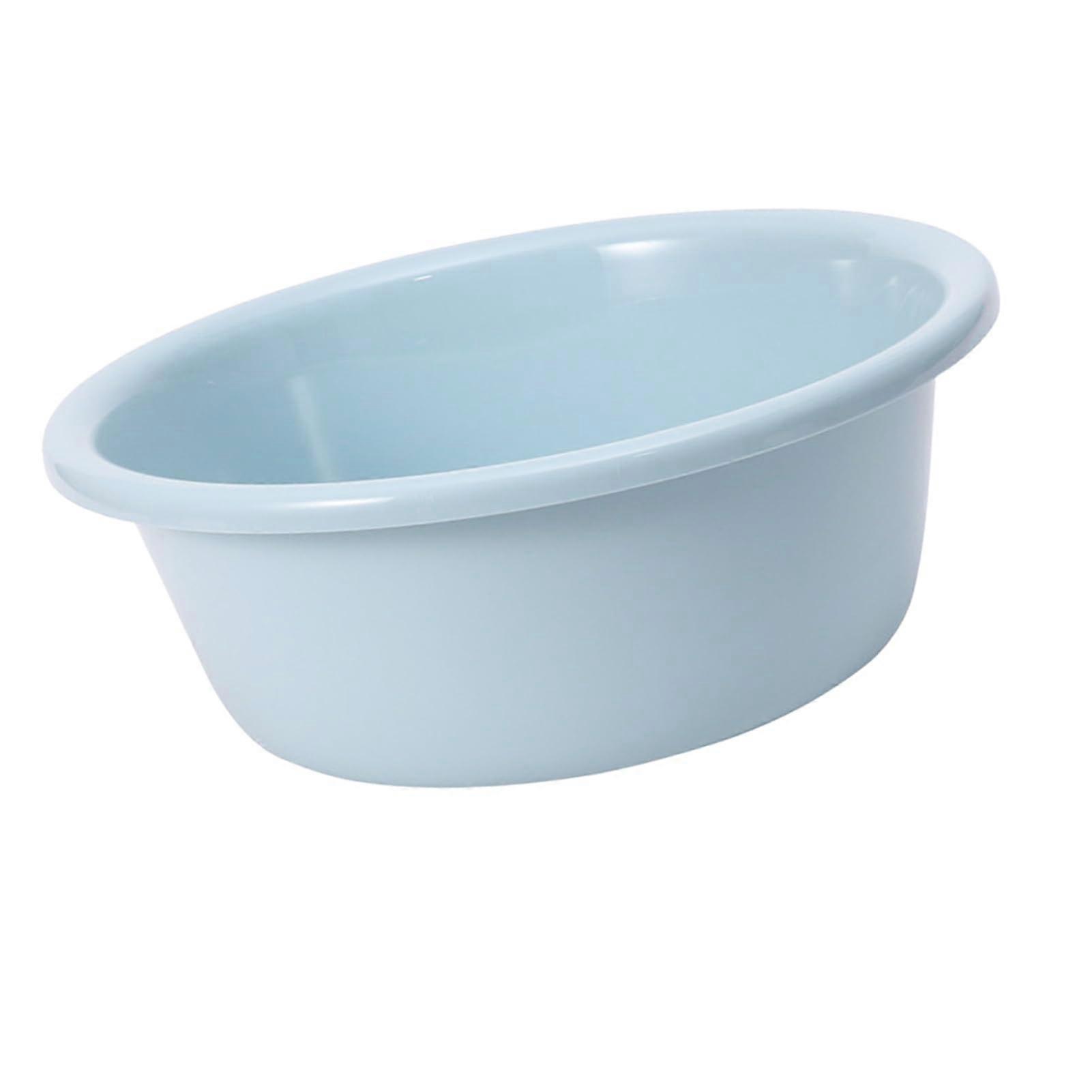 Round Plastic Wash Basin Thickened For Dormitory And Home Use, 29.5x10 Cm, Compact Design