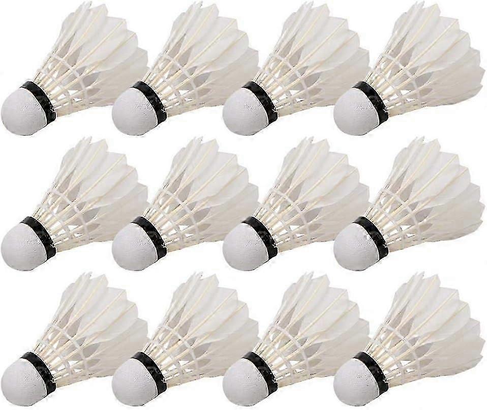 Badminton balls, 12 professional shuttlecocks for badminton training