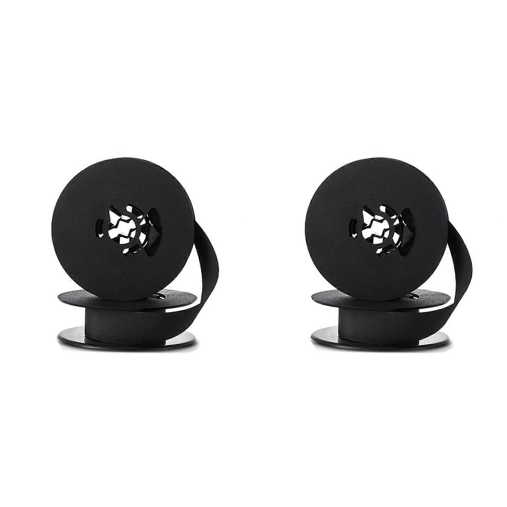 2Pcs Typewriter Ribbon Twin Spool Typewriter Ribbon Ink Twin Spool Ink Replacement Part for Most Typewriter (Black)