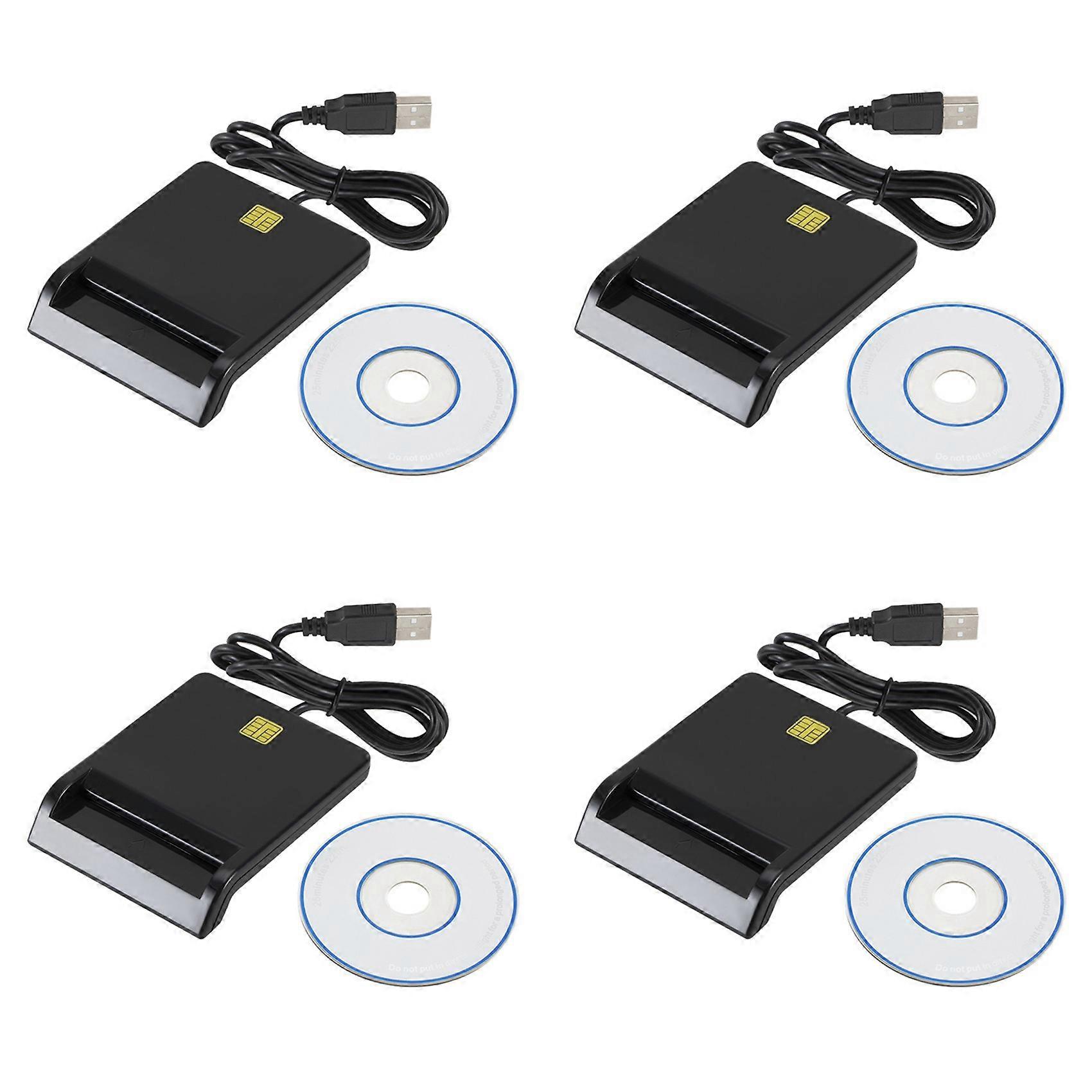 4X Universal Smart Card Reader for Bank Card Card ID CAC DNIE ATM IC SIM Card Reader for Android Phones and Tablet