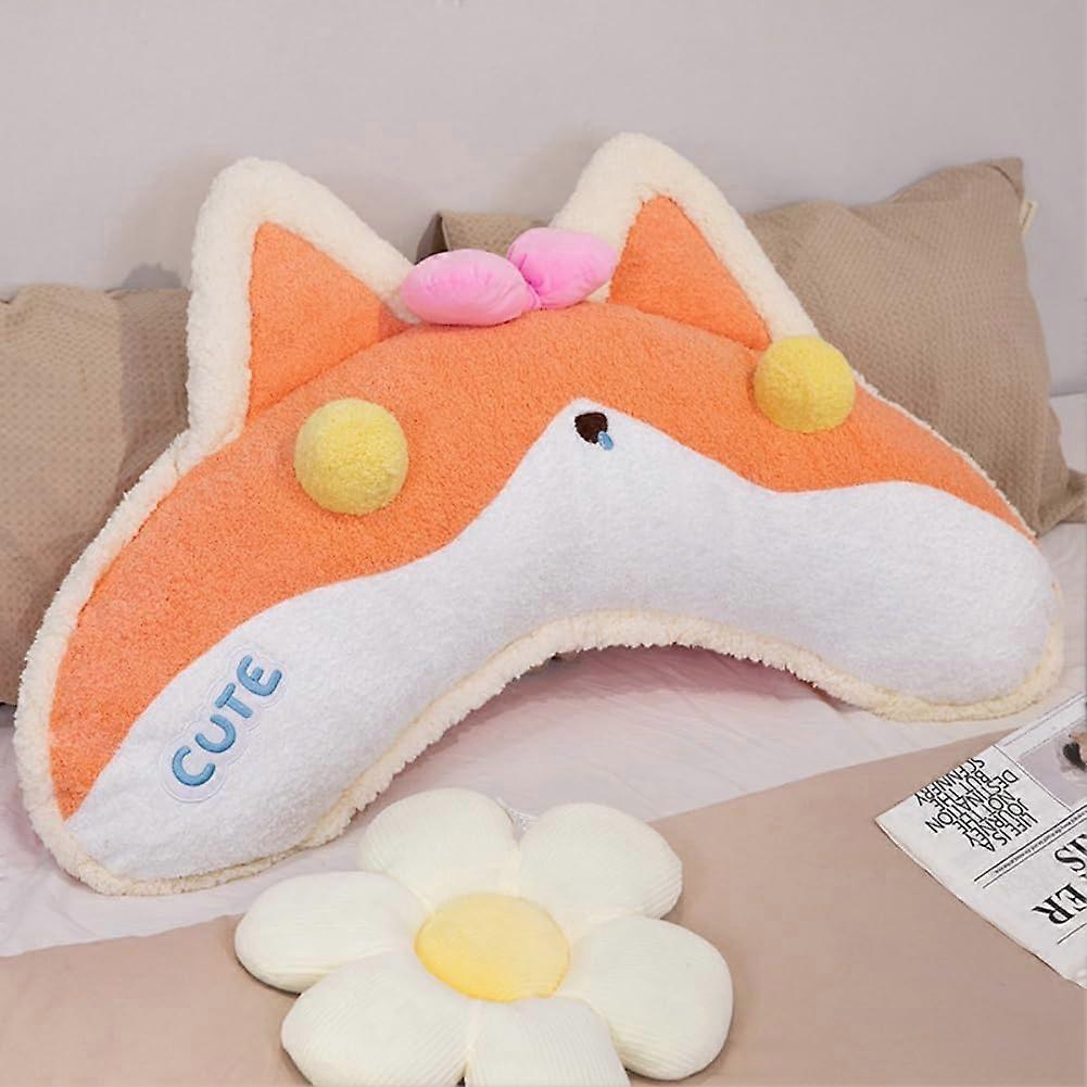 41.3 Inch Plush Headboard Pillow with Lumbar Support, Adorable Fox Backrest for Bed and Sofa