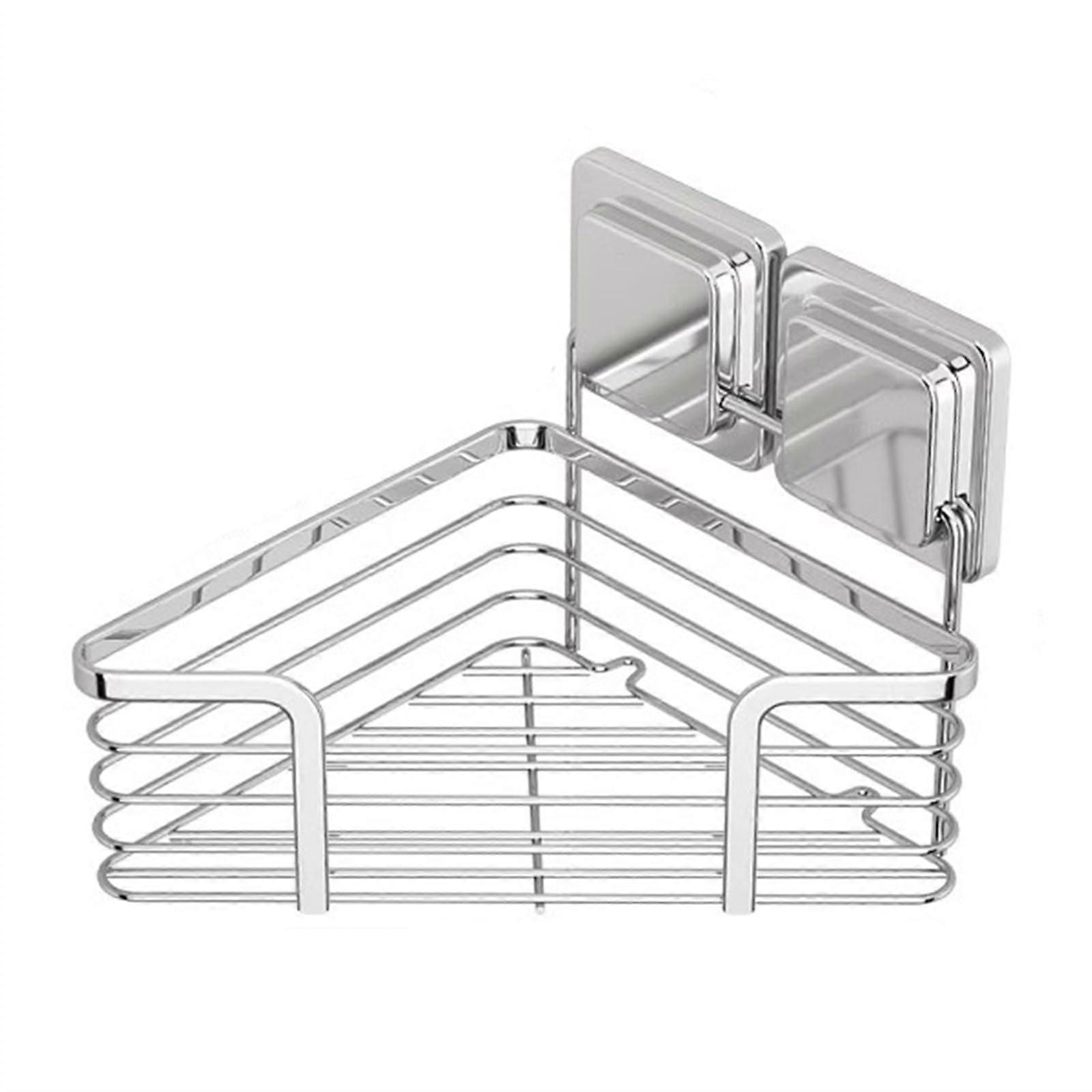 Bathroom Corner Shelf NoDrill RustResistant Steel Shower Caddy with 11lbs Load Capacity