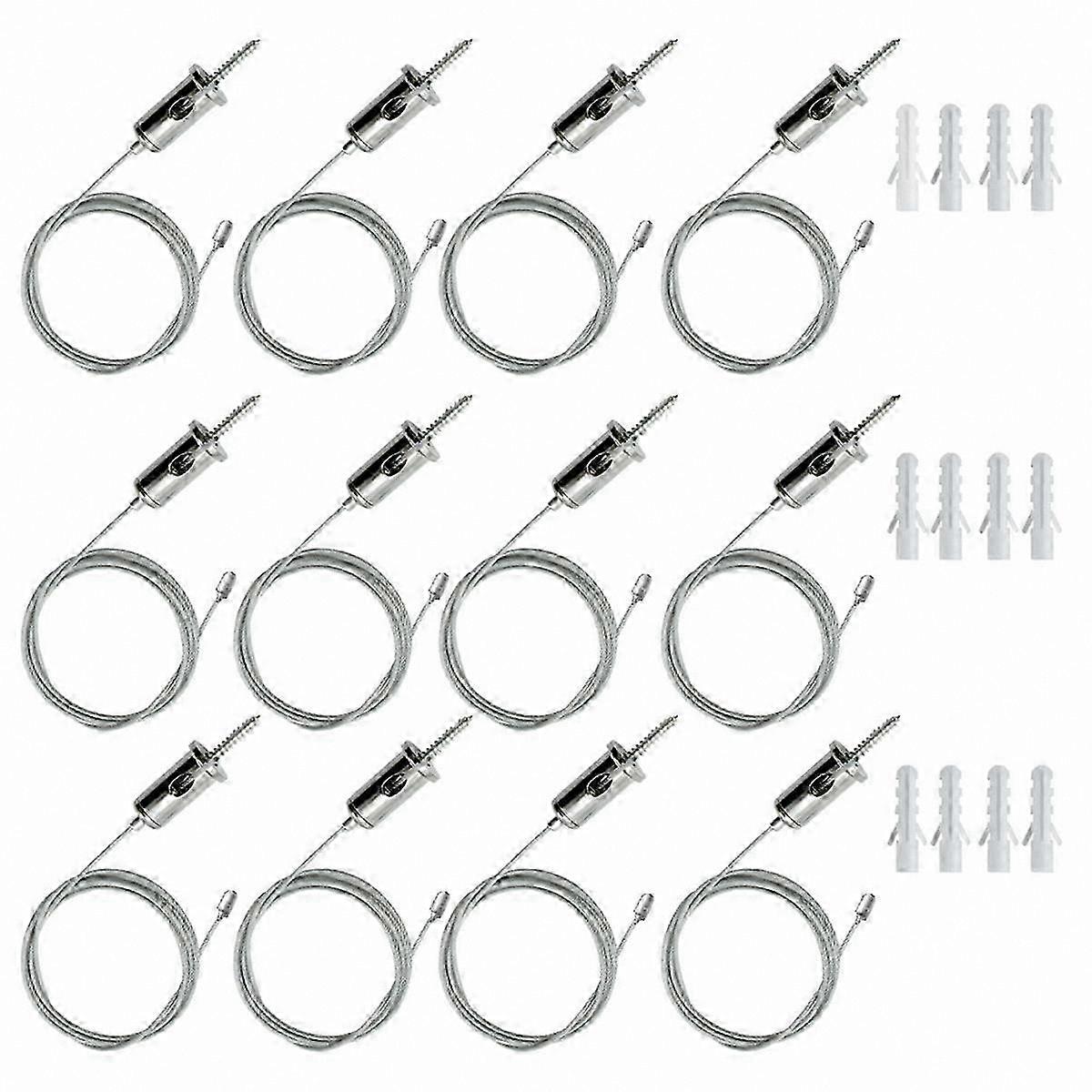 12-Piece Hexagonal Ceiling Suspension Kit with Steel Chains, 1 Meter Length