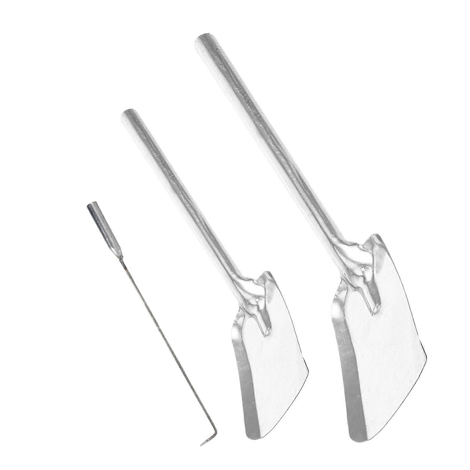Wall-Mounted Fireplace Tools for Ash Cleaning Use 3Pcs Silver Set
