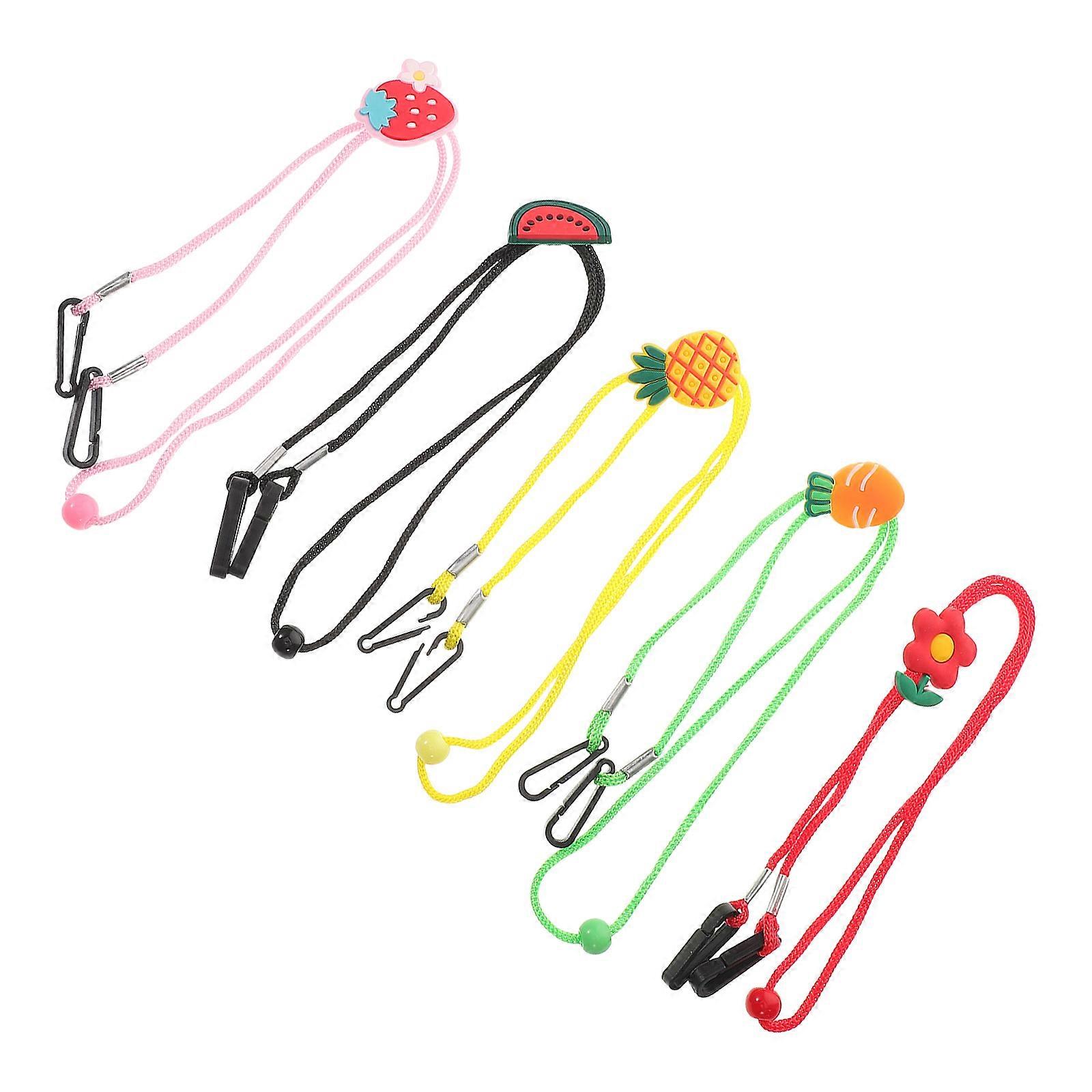 Cartoon Kids Lanyard Adjustable Holder for 5Pcs Set