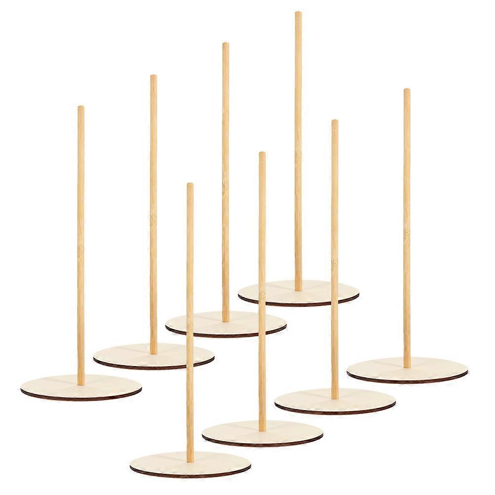 Rustic Wooden Donut Stand for Display with Detachable Holder 8Sets