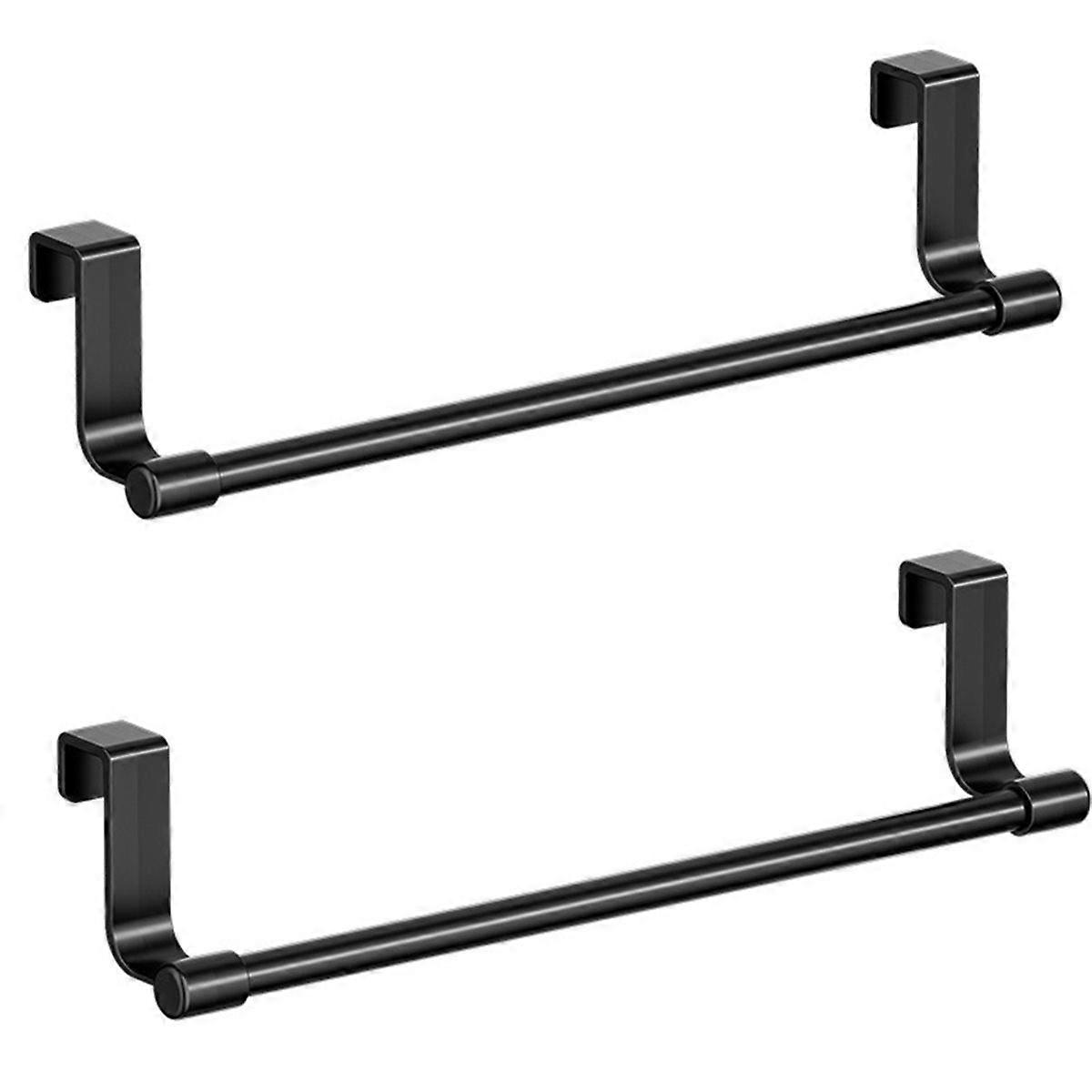 Over Cabinet Door Towel Rack, Extended Hooks, Scratchproof Design