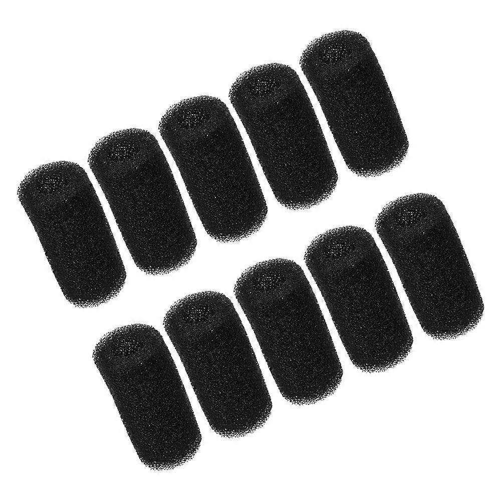 Protective Pool Tail Scrubber 10Pcs Sponge Filter in Black Material