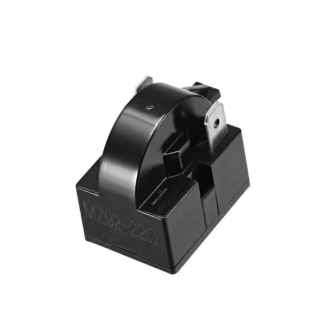 22 Ohm 2 Pin Refrigerator Start Relay for Quick Compressor Start Universal Fridge Fit Black