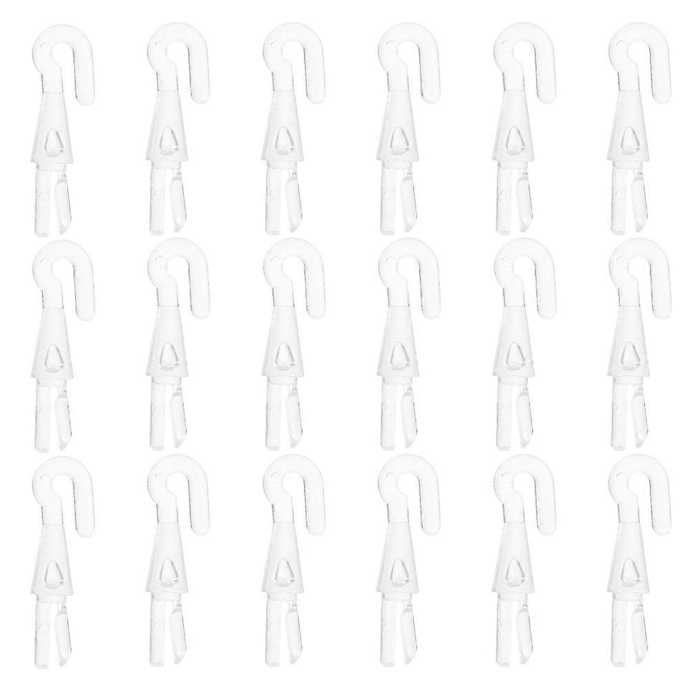 Transparent Blind Wand Hook for 20Pcs Plastic Vertical Blind Operational Parts