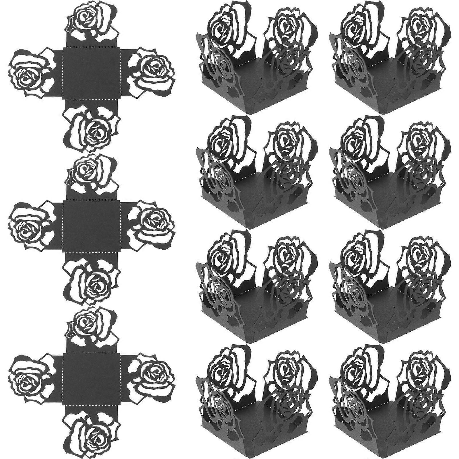 Chocolate Paper Liners Truffle Cups for Storage Use 100Pcs Decorative Black