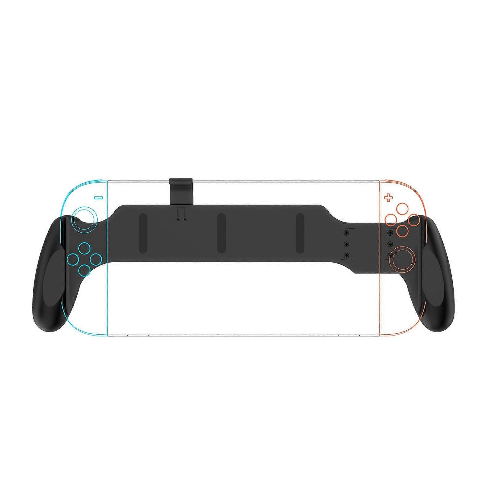 Ergonomic AntiSlip Grip for Nintendo Switch and Switch OLED  Comfortable Long Gaming Handle Black