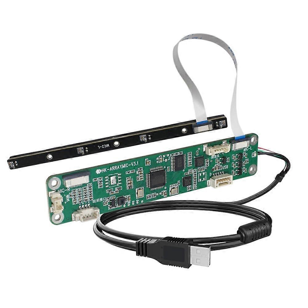 4Array Directional Microphone Array USB Interface 60Degree Linear Pickup Noise Reduction Amplifier 3.5mm Output