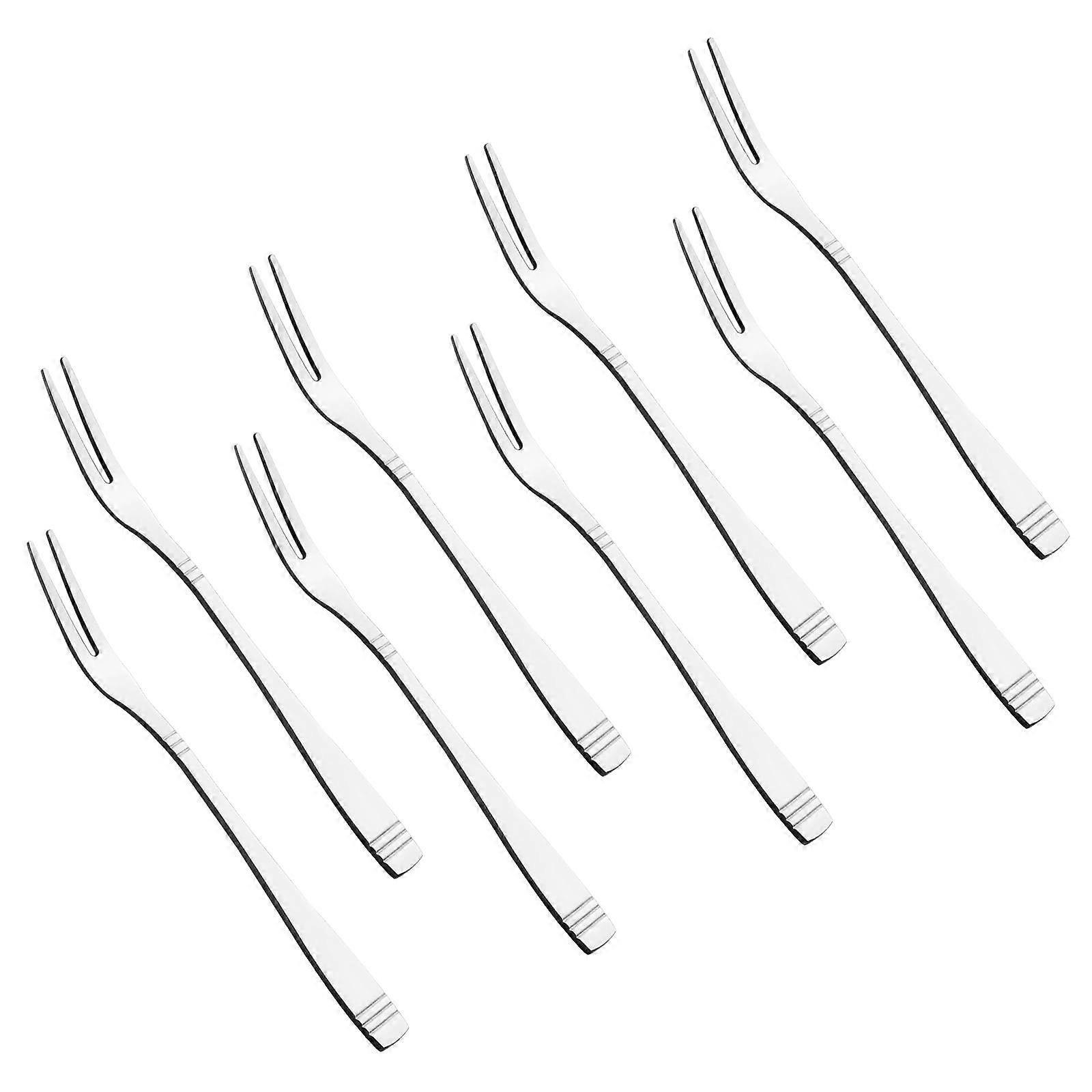 16Piece Stainless Steel Fruit Forks Set with TwoProng Secure Grip and MirrorPolished Finish