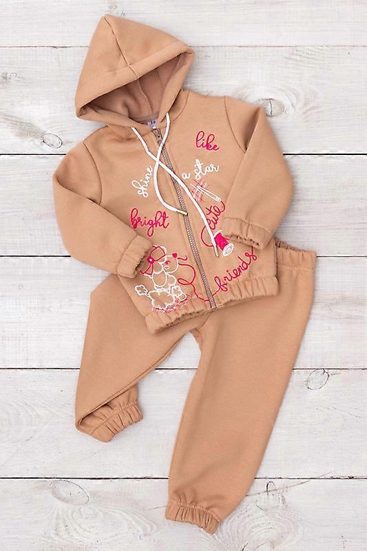 Girls’ Fleece Set – Soft Triple Knit with Brushed Inside, Hood & Zipper, Winter,  HC 5066-025-33-5