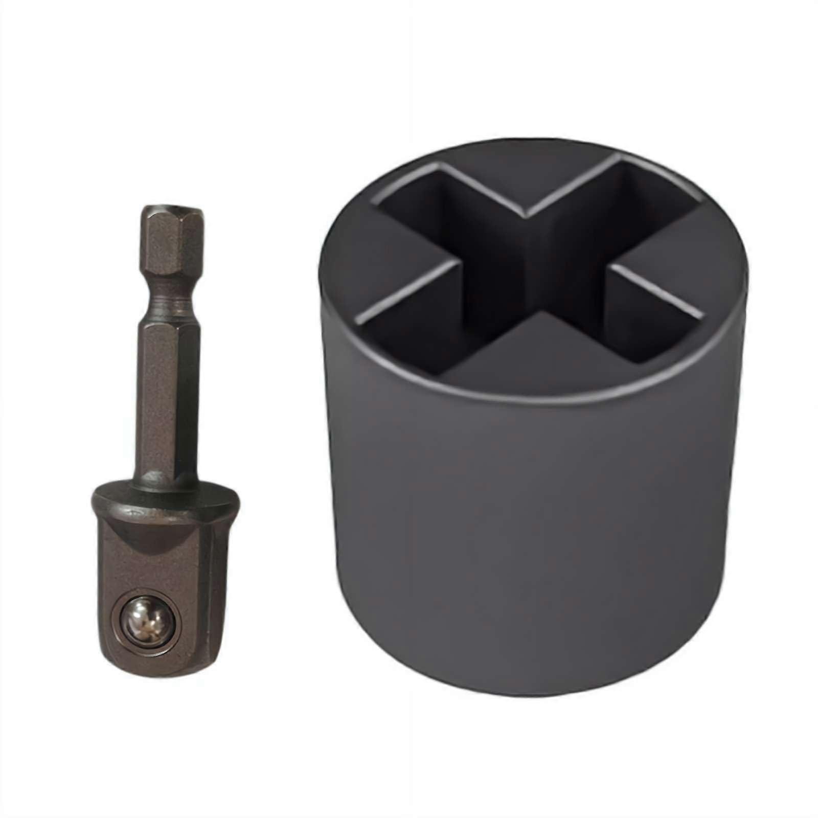 Heavy Duty Car Jack Drill Adapter, Rust Resistant Scissor Jack Socket for Quick Tire Change