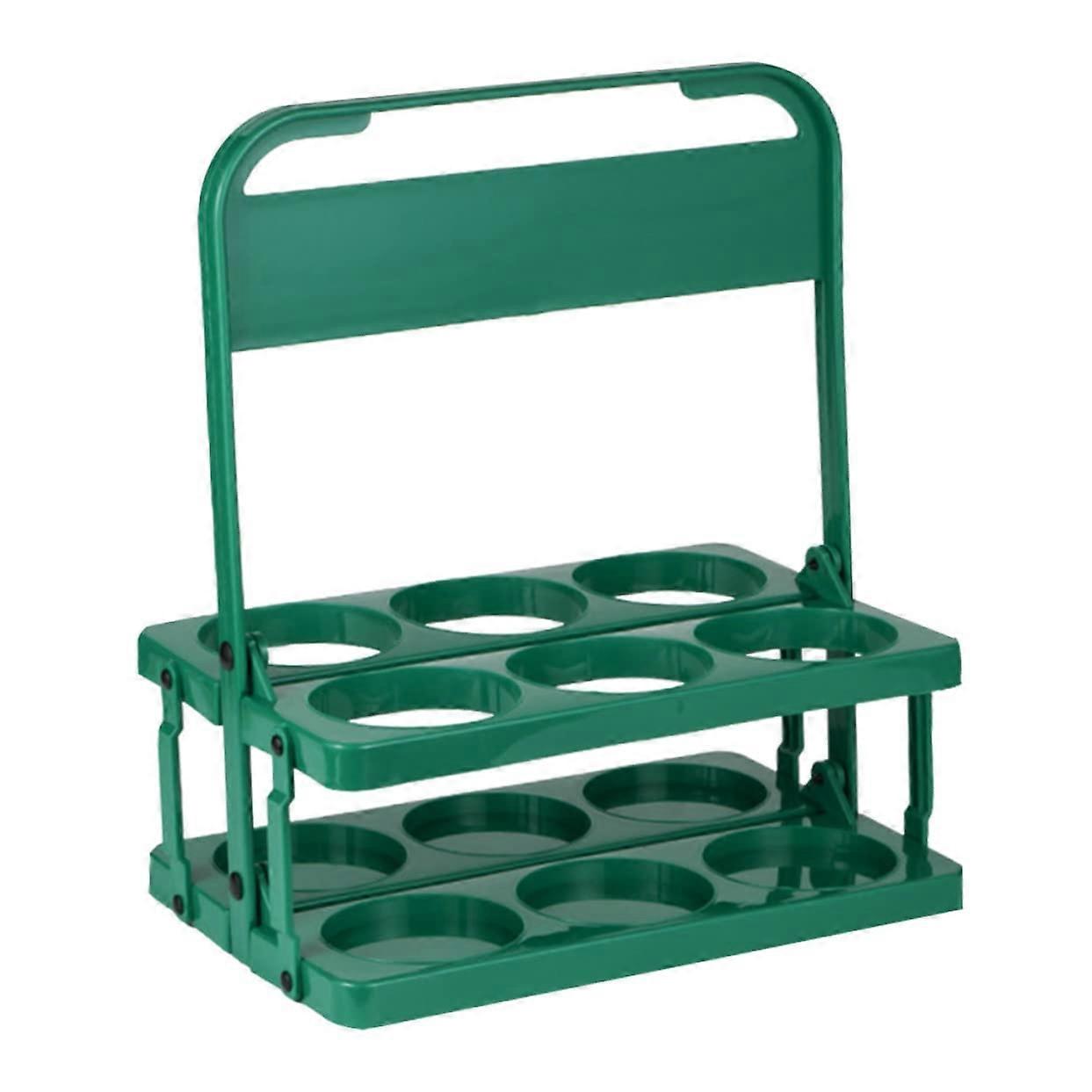 Foldable Bottle Organizer with Handle Beer and Wine Rack for Home Kitchen Bar Events