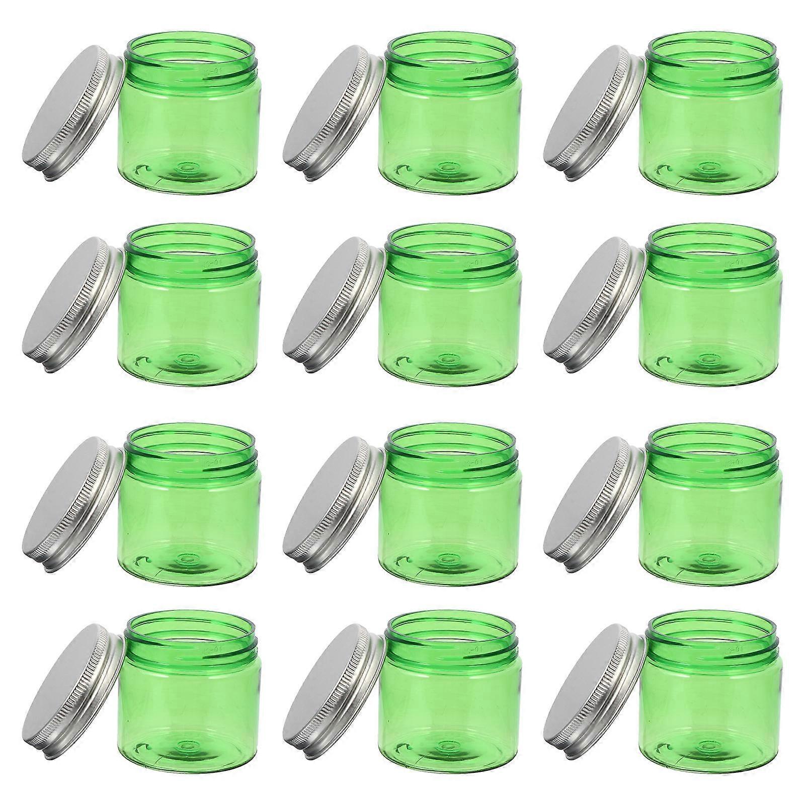 Plastic Creams Jars for Storage 36Pcs Green Empty Cosmetic Containers with Lid