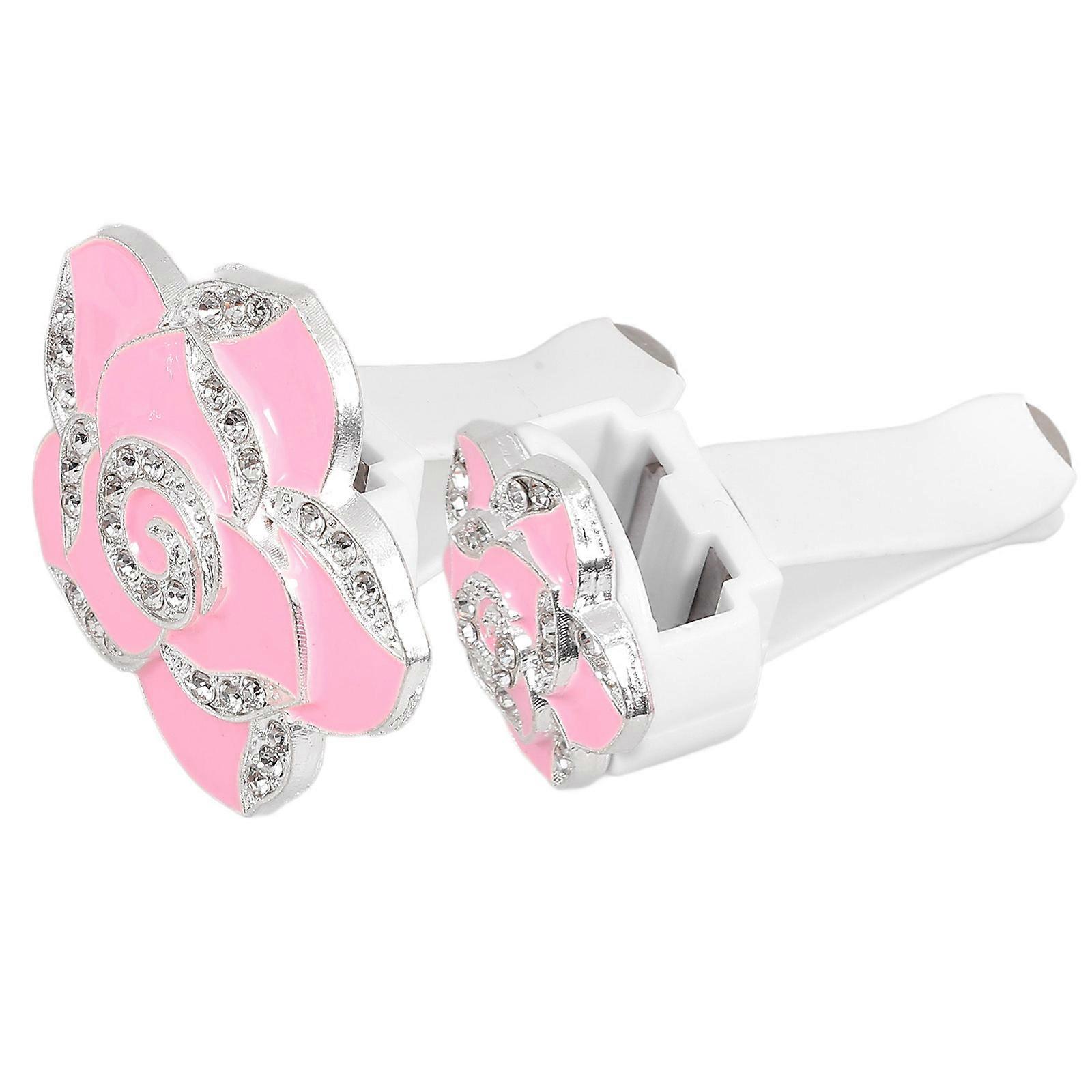 Pink Car Vent Clips Aromatherapy Clips for Decoration 2Pcs Set