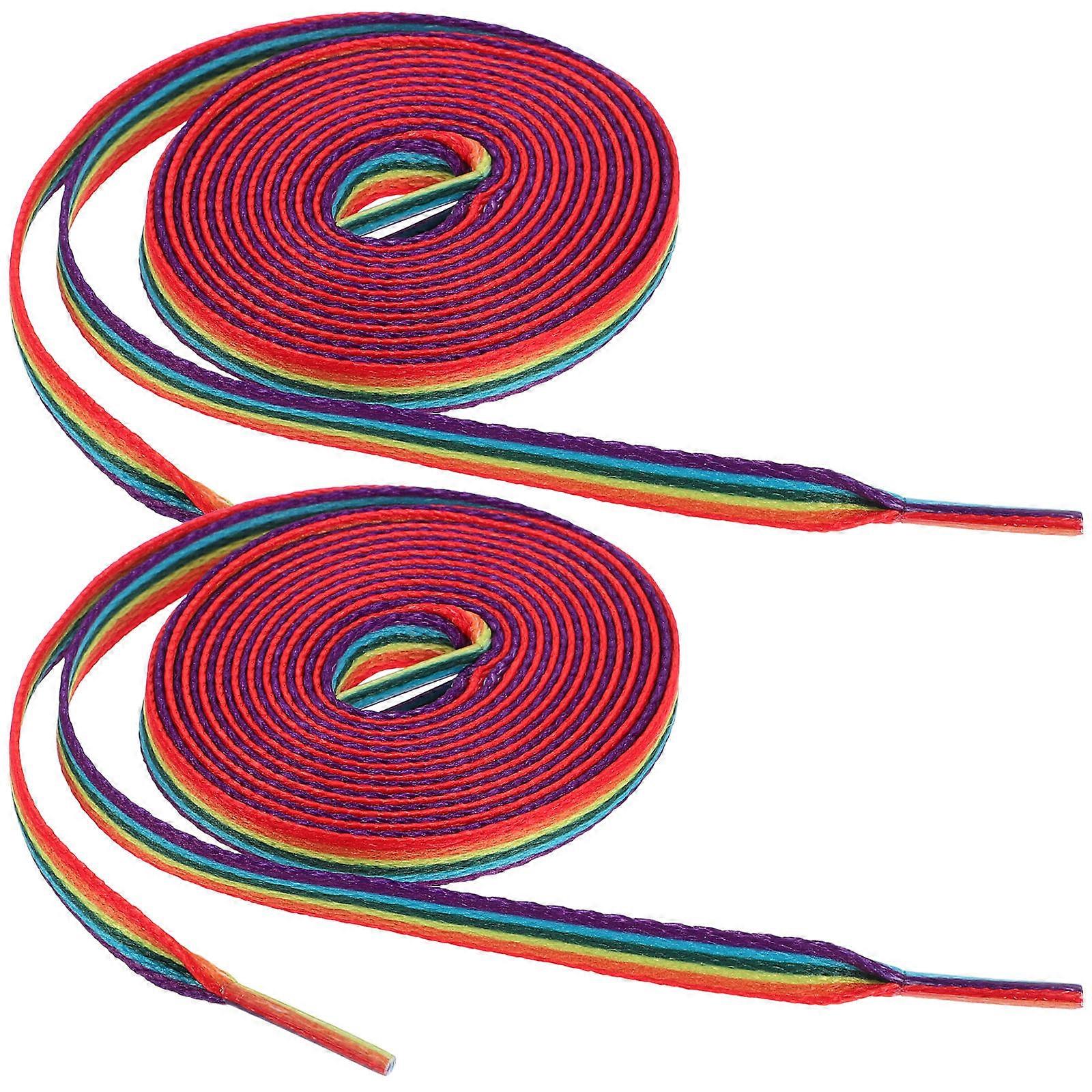 Gradient Flat Laces Polyester Shoelace For Men Women 2Pcs