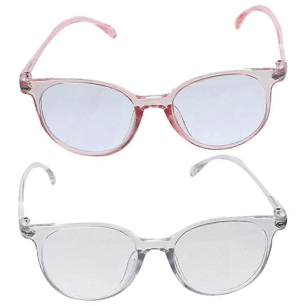 Blue Light Glasses with Clear Frame for Eye Protection 2Pcs Set