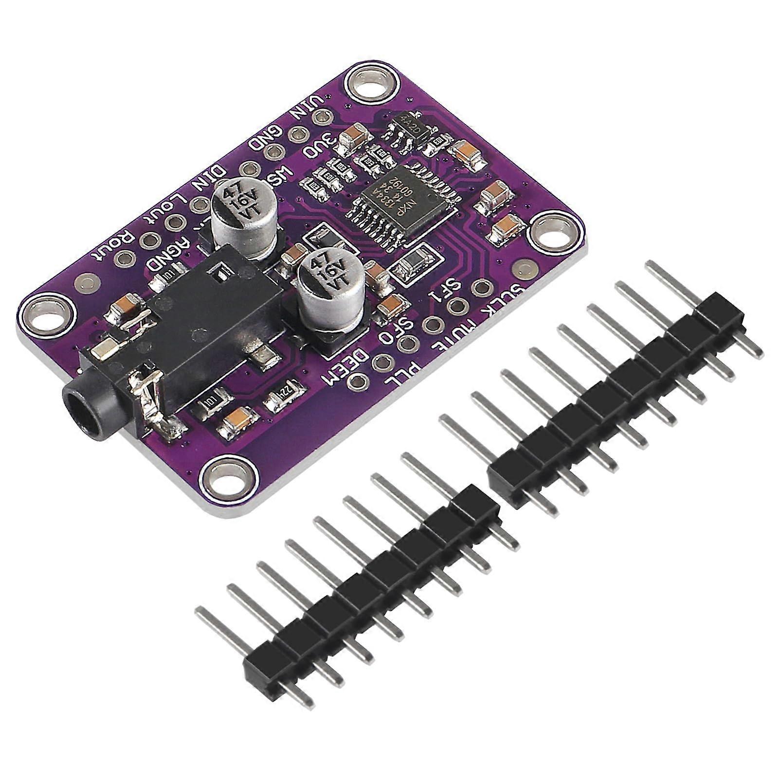 I2S DAC Module UDA1334A Stereo Audio Decoder Board 3.3V5V Raspberry Pi Compatible Output