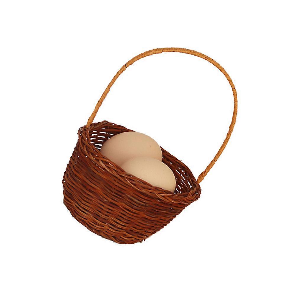 Miniature Flower Baskets Small Weaving Basket Spring Decorations Light Brown 1Set