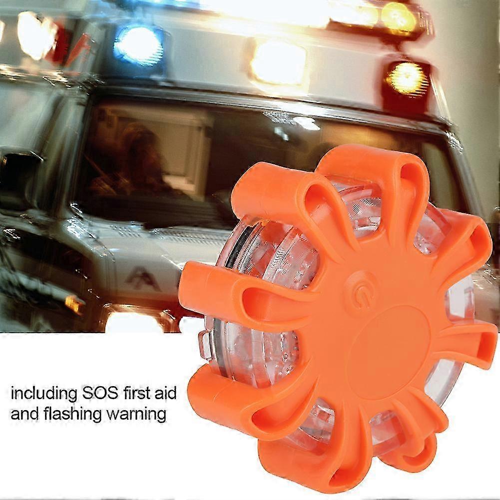 2026 Multi function 8LED Roadside Warning Flashing Safety Emergency Light for Car Boat(Orange)