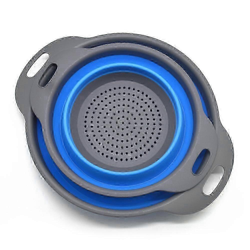 2026 2pcs Collapsible Colanders Kitchen Strainer Space-saving foldable filter colander Set