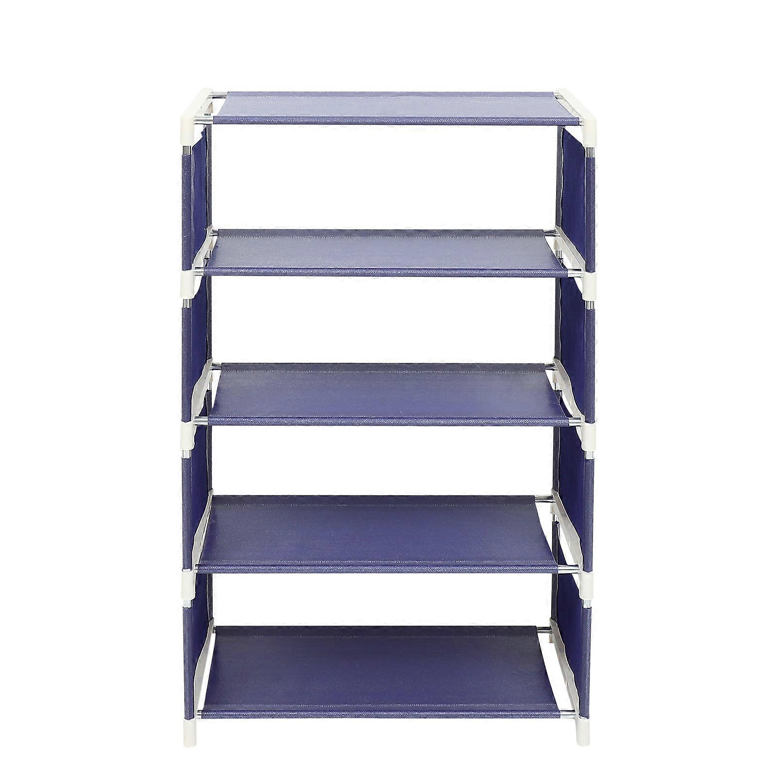 Shoes Storage Rack Multi Layer Shoes Holder for Storage 2Pcs Dark Blue