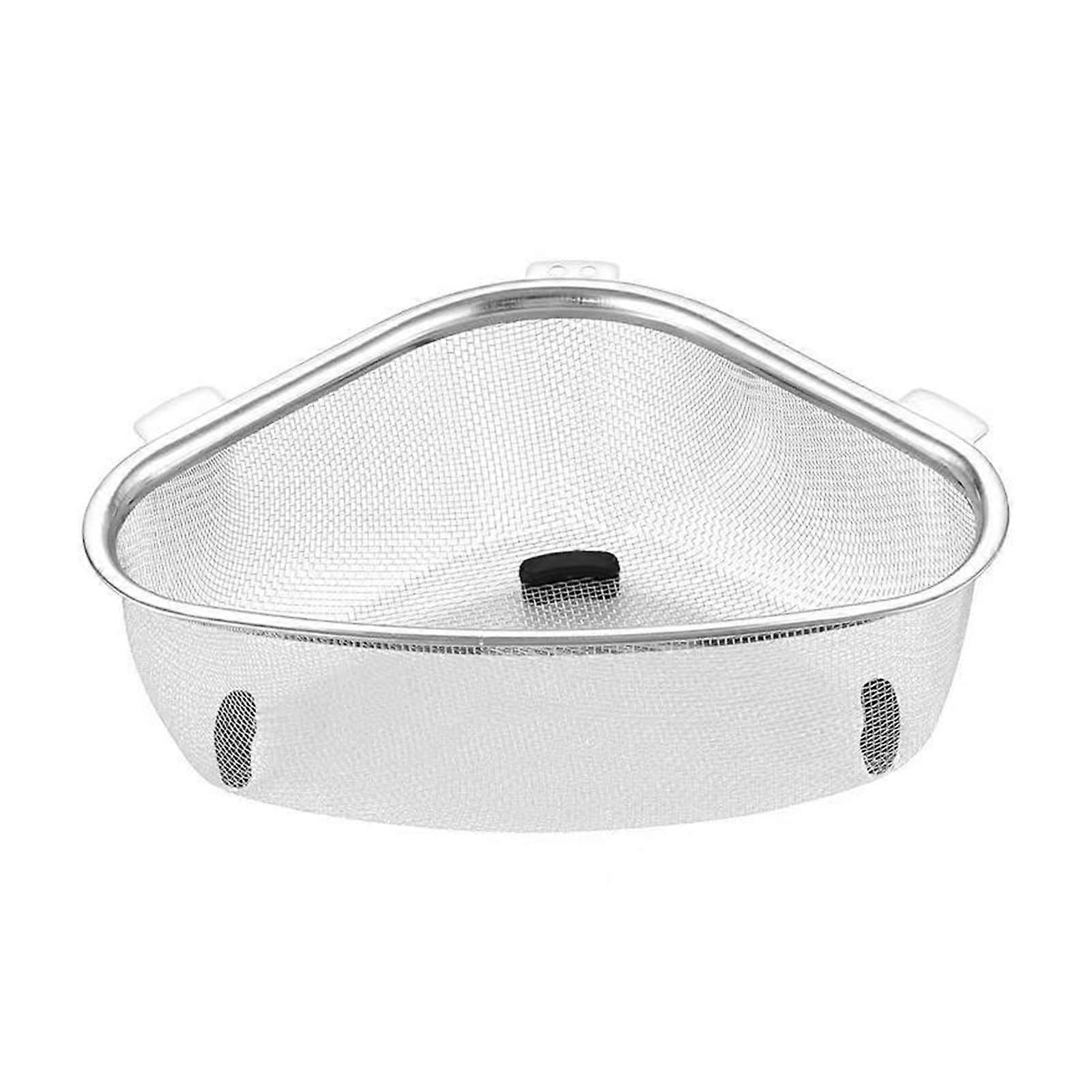 Stainless Steel Sink Strainer Basket, RustResistant Corner Design for Efficient Residue Filtering