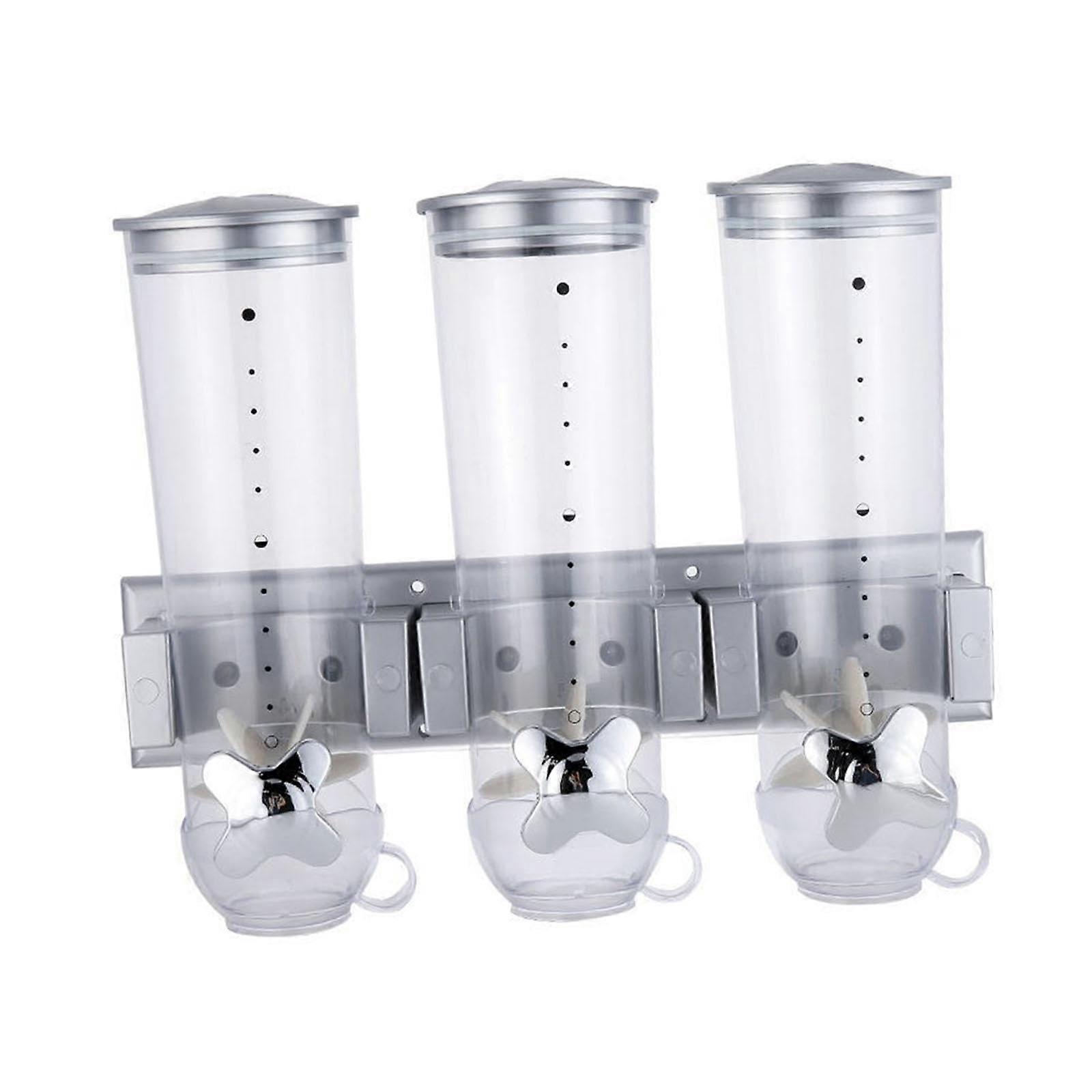 Wall Mounted Dry Food and Cereal Dispenser 5L Acrylic with Precise Portion Control for Kitchen