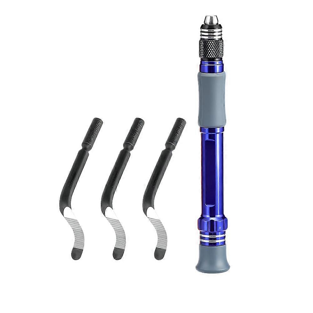 Wood Metal Plastic Deburring Tool Multi Functional Tool Kit Replaceable Tools Anti-Slip Handle With 3Pcs Deburr