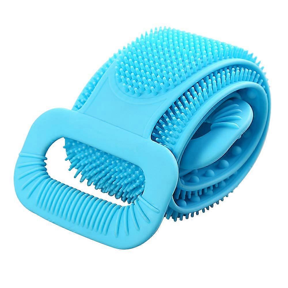 Extra Long Silicone Back Scrubber for Shower with DualSided Design and Ergonomic Handles