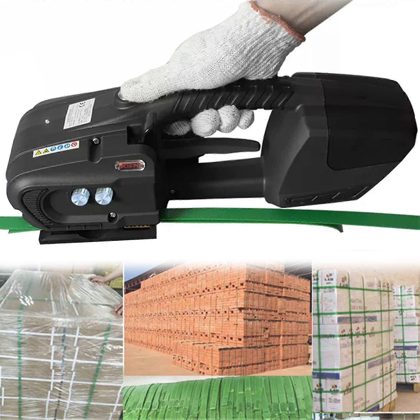 Electric Strapping Tool with Automatic Tension Control, 4000mAh Battery, Fast Welding for PP PET